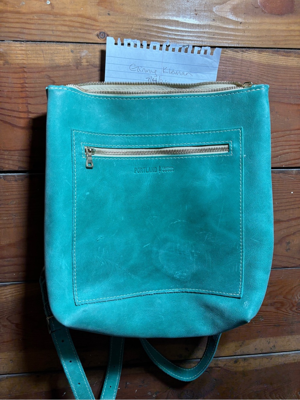 Portland Leather Large Tote backpack in Reef